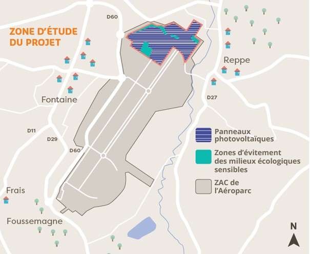   Projet d'une centrale photovoltaïque sur le site de l'aéroparc