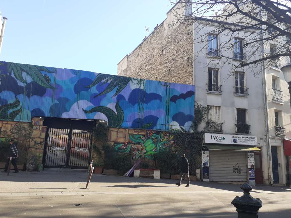 86 et 88 rue rigoles - Paris 20è - vue actuelle de la place