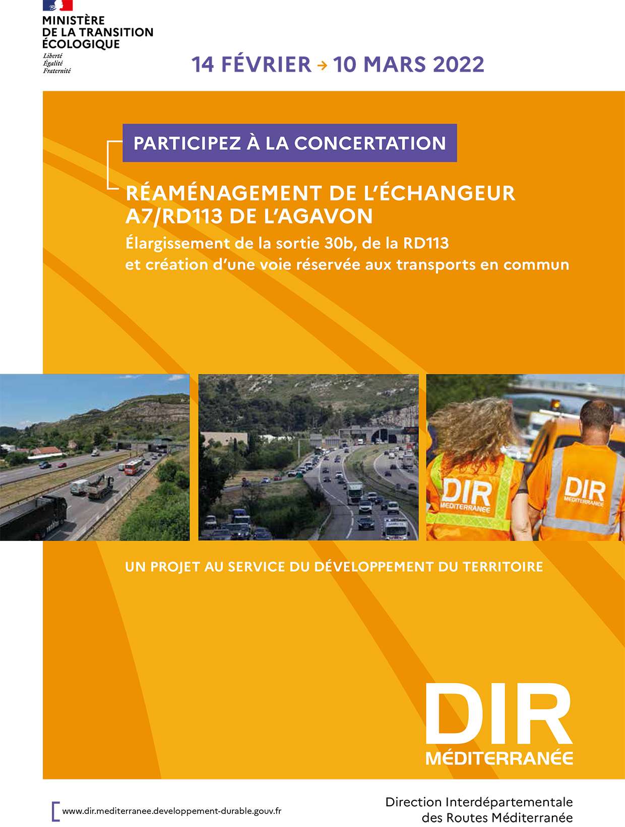   Concertation sur le réaménagement de l’échangeur A7/RD113 de l’Agavon