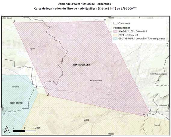   Enquête publique relative à la demande d’autorisation de recherche d’un gîte géothermique à l’Urgonien (crétacé inférieur) et au Malm (jurassique supé