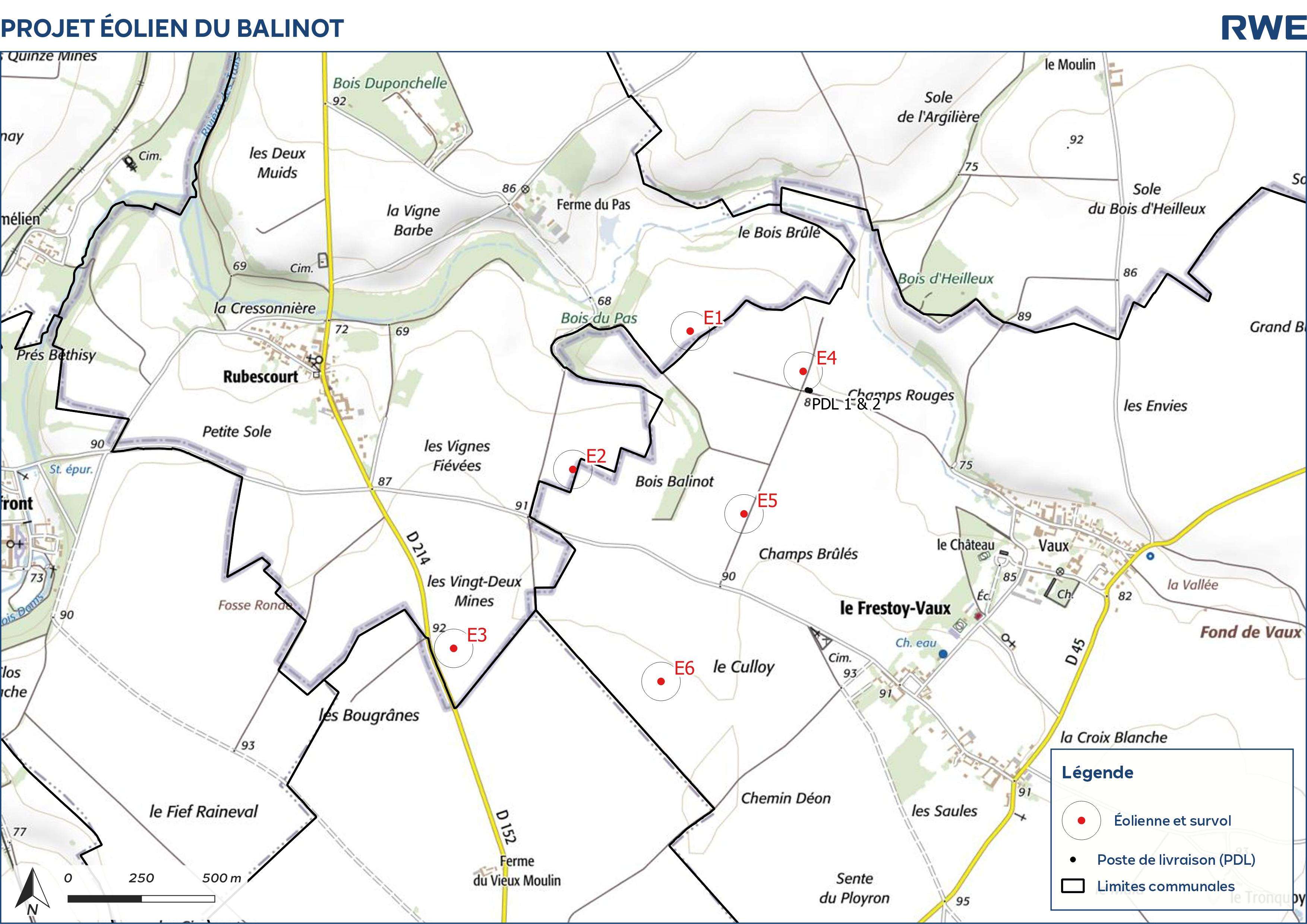   PROJET D' EXPLOITATION DE SIX ÉOLIENNES ET DEUX POSTES DE LIVRAISON SUR LES COMMUNES DE LE FRESTOY-VAUX ET RUBESCOURT