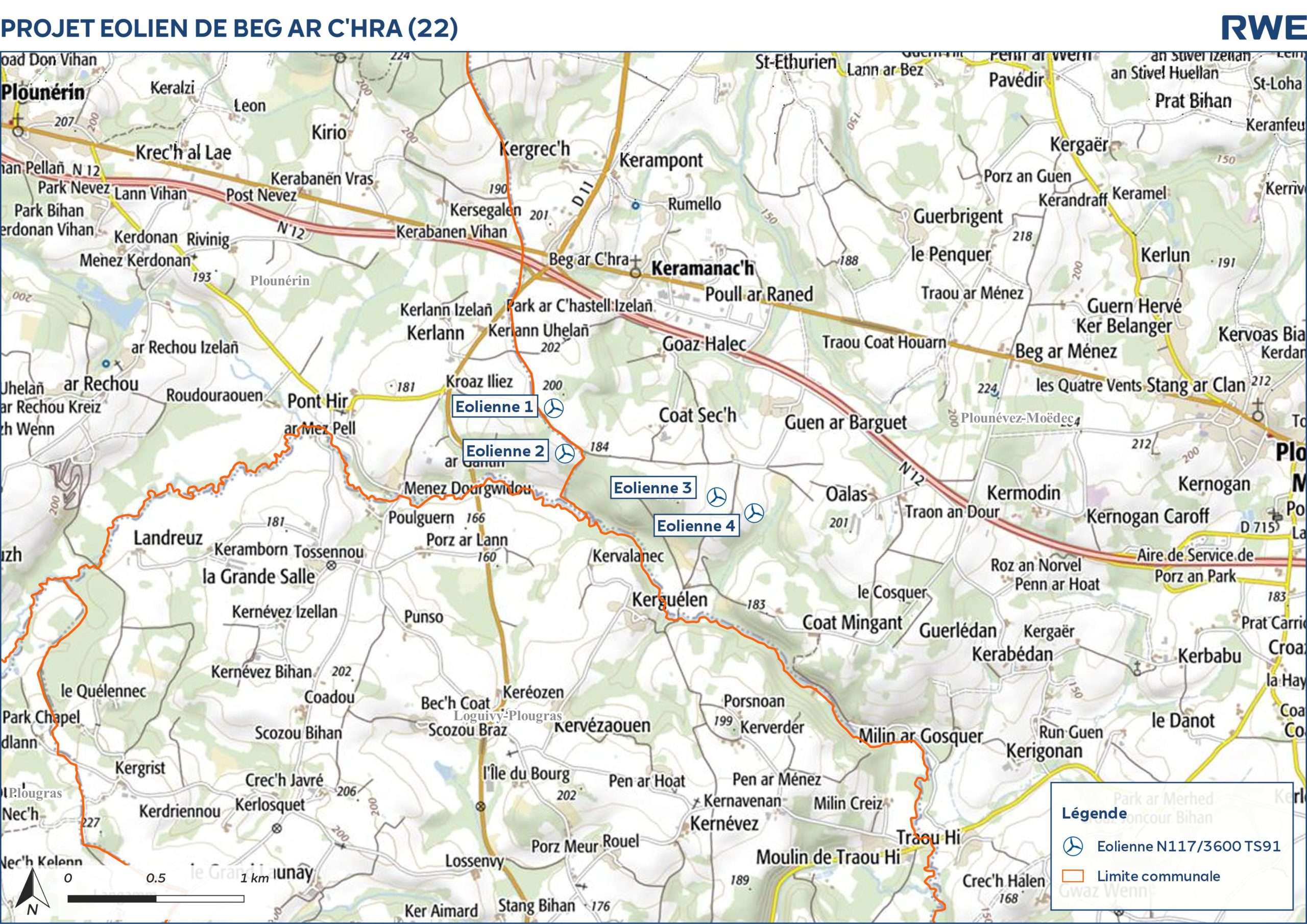   Projet de parc éolien de Beg ar C’hra