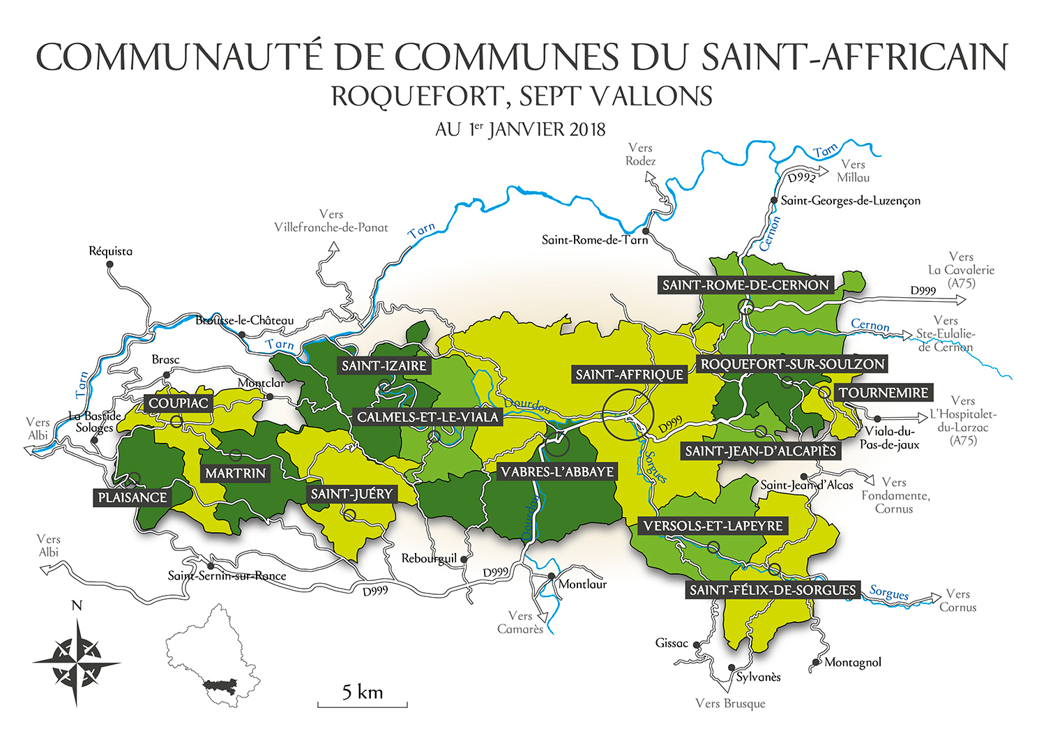   Plan Local d’Urbanisme intercommunal (PLUi) de la Communauté de Communes du Saint-Affricain, Roquefort, Sept Vallons