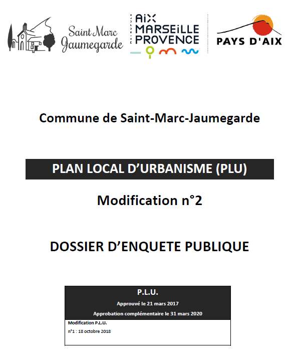   Modification n°2 du PLU de la commune de Saint-Marc-Jaumegarde