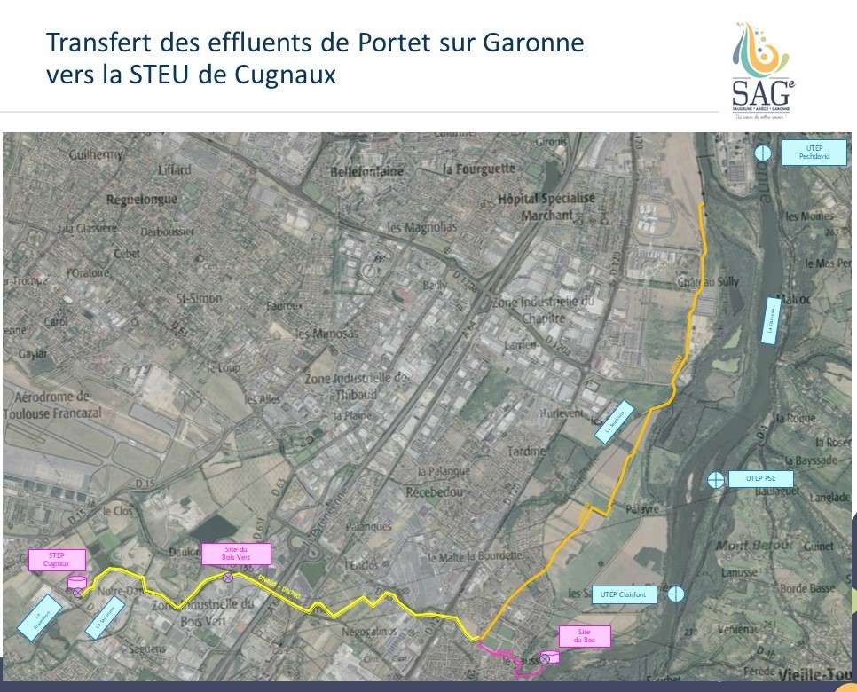   Enquête unique pour la réalisation du projet de transfert du traitement des eaux usées de la commune de Portet sur Garonne vers celle de Cugnaux